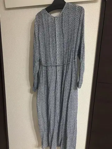 꽃무늬 긴팔 원피스 롱 기장