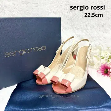 새상품급 sergio rossi 오픈토 아이보리 22.5cm