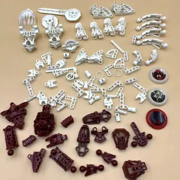 바이오니클 세트 LEGO 블록 정품 화이트 크림슨 컬러