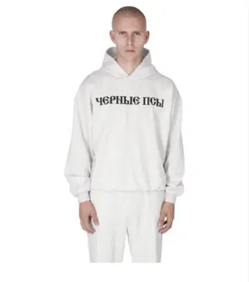 YZY GOSHA BLACK DOGS HEATHER GREY HOODIE