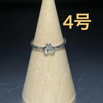 빈티지 패션 반지 실버 4호 핑키링 얇은 스톤