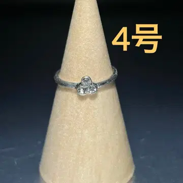 빈티지 패션 반지 실버 4호 핑키링 얇은 스톤