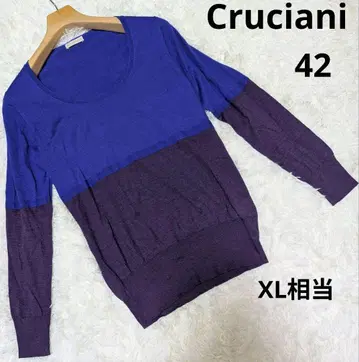 [새상품급] Cruciani 실크&울 여성용 긴팔 얇은 소재 니트 42