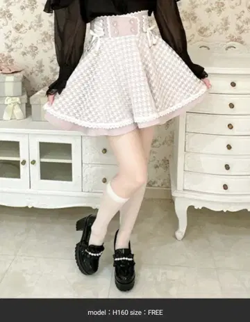 ROJITA 허리 레이스업 샤샤 스커트