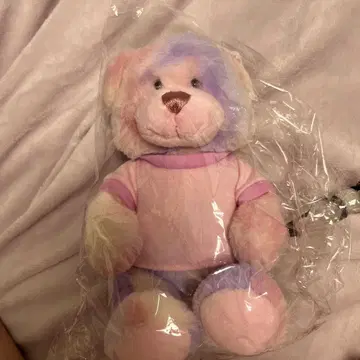 EMMA 봉제 인형 곰 핑크 보라색