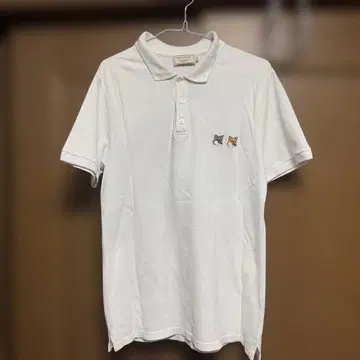 메종 키츠네 피케 셔츠 화이트