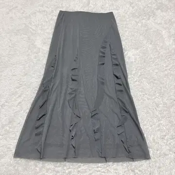 ZARA 자라 프릴 롱 스커트 샤샤 스커트 그레이