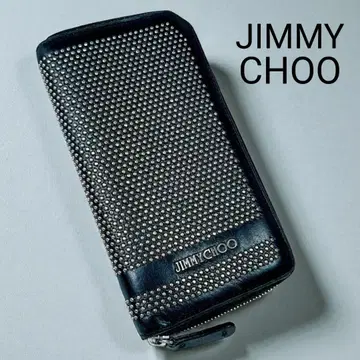 지미추 마이크로 스터드 라운드 지퍼 장지갑