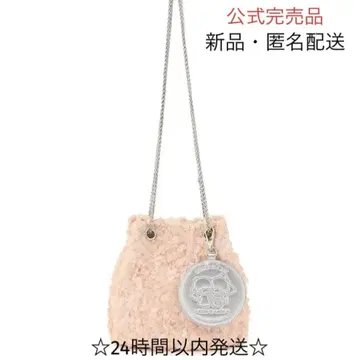 새상품 오페크 키키&라라 2WAY 스팽글 복조리 미니 숄더백 핑크