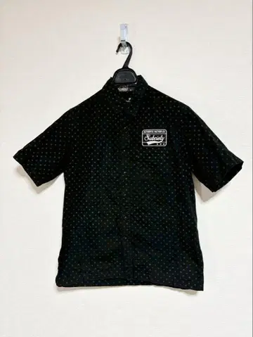 m705 Subciety 도트 무늬 반팔 셔츠 코튼 100% L 사이즈