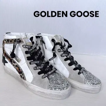 골든구스 글리터 로고 하이컷 스니커즈 슬립온 34