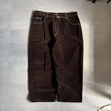 1990-00s 녹아웃 진 벨로아 와이드 배기 팬츠