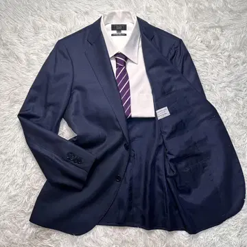 컨디션 최상 최고급 투모로우랜드 필그림 x 제냐 실크 광택 네이비 48