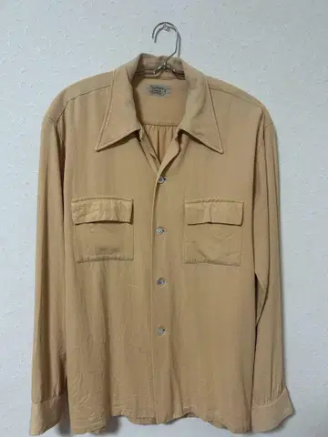 40s 50s 레이온 개버 셔츠