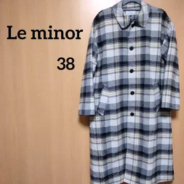 루미노아 롱 코트 체크 Le minor