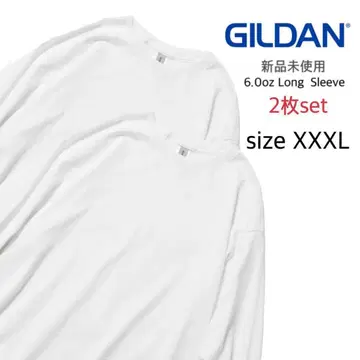 [길단] 미사용 새상품 울트라코튼 무지 긴팔 티셔츠 화이트 2장 3XL