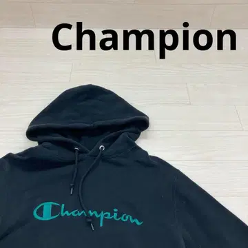 Champion AUTHENTIIC 프론트 로고 풀오버 후드티