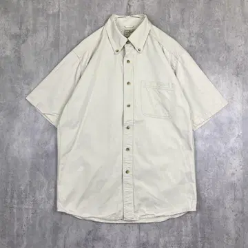 L.L.Bean [ L 상당 ] 버튼 다운 코튼 반팔 셔츠