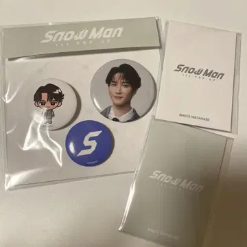 SnowMan POPUP 트레이딩 카드 캔뱃지 와타나베 쇼타