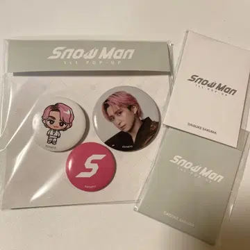 SnowMan POPUP 트레이딩 카드 캔뱃지 사쿠마