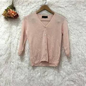 언타이틀 가디건 [9호] 핑크 긴팔 일본제