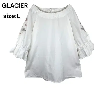 그라시아 GLACIER 셔츠 상의 자수 L 귀여운 세련된