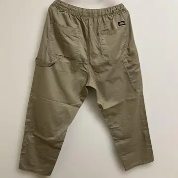 Dickies 베이지 카고 팬츠 허리밴딩