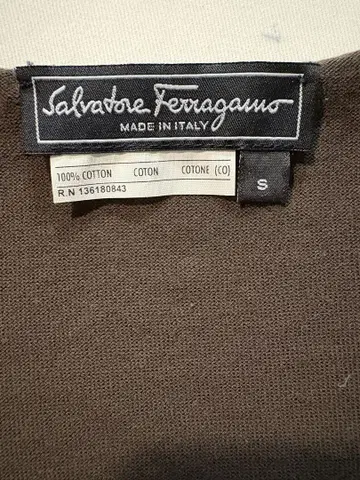 Salvatore Ferragamo 페라가모 브라운 탱크탑 S 사이즈