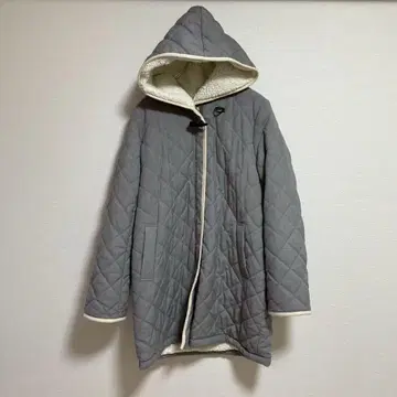 HUSHUSH 해쉬아쉬 퀼팅 코트 보아 아우터 그레이 L