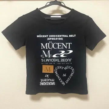 MUCENT 무센트 크롭 숏 기장 반팔 티셔츠 한국