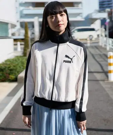 PUMA T7 트랙 재킷 화이트/블랙 프릭스스토어