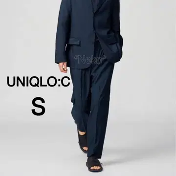 미사용 새상품 UNIQLO : C 칸도 턱 팬츠 S 네이비