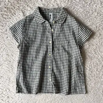 MHL 새상품급 MHL 린넨코튼 블라우스 3 깅엄 체크