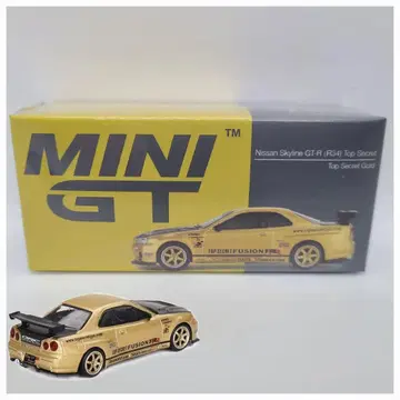 MINI GT 1/64 닛산 GT-R R34 탑 시크릿 [ 새상품 ]