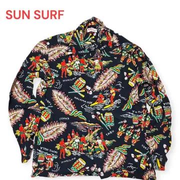 SUN SURF 하와이안 긴팔 셔츠 S 사이즈 83
