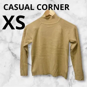 CASUAL CORNER 베이지 터틀넥 니트 XS