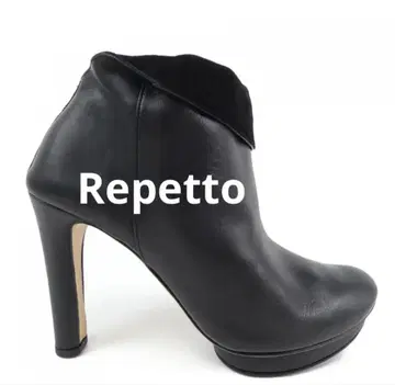 새상품급 정가 8만 엔 repetto 가죽x스웨이드 로브 부츠 블랙 24