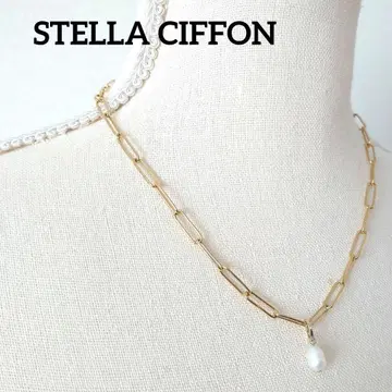 STELLA CIFFON 롱 체인 펄 목걸이