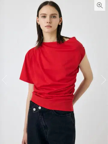 moussy ONE SHOULDER 시어 TEE