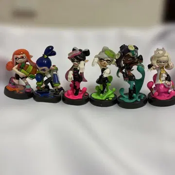 스프라툰 amiibo 피규어 아오리, 반딧불이, 히메, 이이다 등 6체