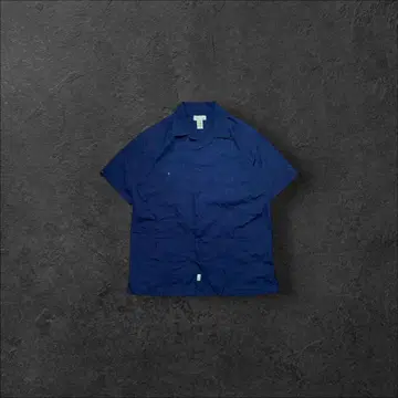 trader bay 트레이더 베이 쿠바 셔츠 자수 네이비 XL 오픈 카라
