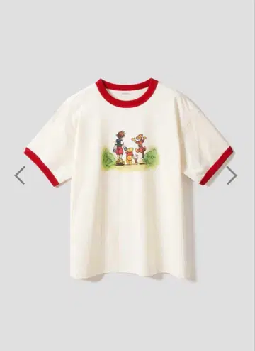 그라니프 킹덤하츠 100에이커의 숲 빅 실루엣 트리밍 T셔츠