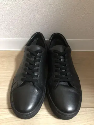 GU 지유 리얼 가죽 가죽 스니커즈 블랙 28cm