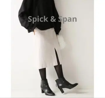 Spick & Span W 포켓 비버 타이트 스커트 내추럴 40