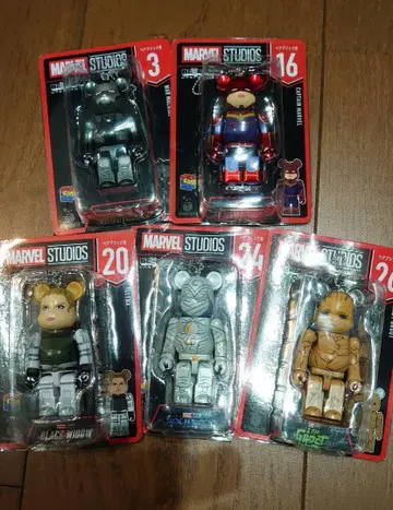 Happy 복권 MARVEL BE@RBRICK 5종 세트 + 교환권
