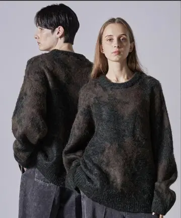 [ CLEL ] Mohair Blend Shaggy Design Knit