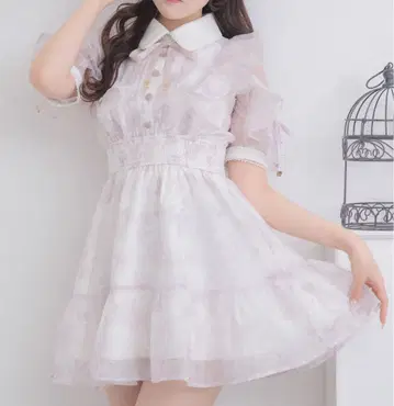 ROJITA 꽃무늬 반팔 미니 원피스 핑크