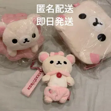 미스터 도넛 봉제 인형 2개 코리락쿠마 멀티 케이스 세트