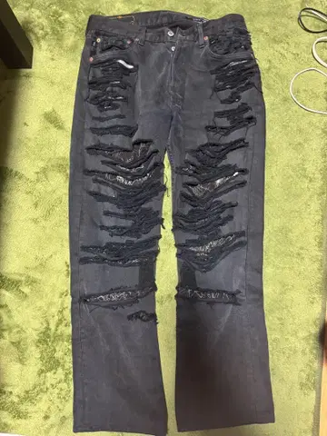 VINTI ANDREWS 블랙 데님 팬츠