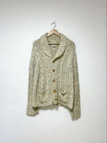 70s Kennington 청키 케이블 니트 가디건